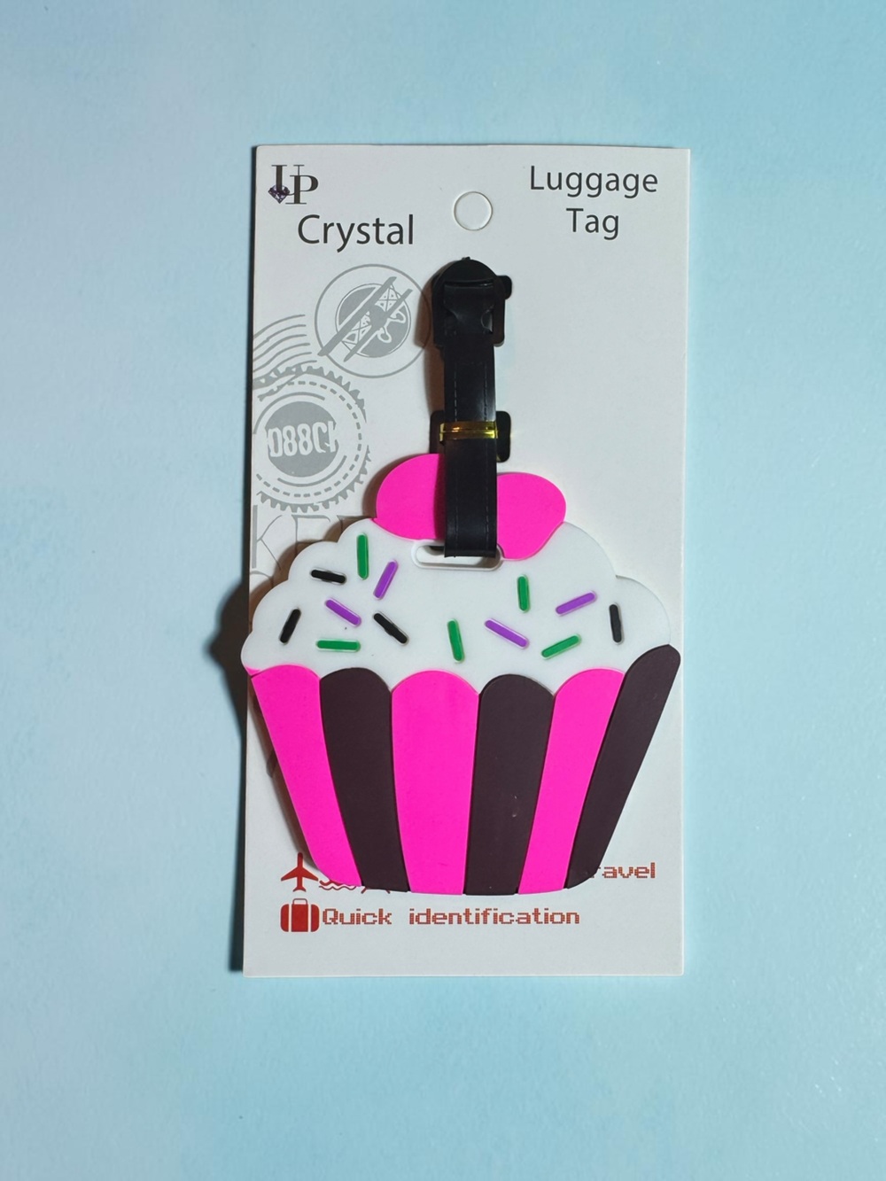NWT Cupcake Rubber Luggage Tag Bag Identifier Travel Accessory